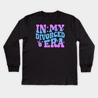 In My Divorced Era Funny Divorce Party Support Divorce Squad Kids Long Sleeve T-Shirt